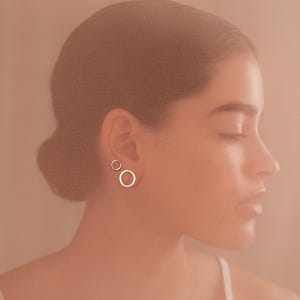 GOLD OR SILVER - Circle Small or Large Size Hypoallergenic Earrings