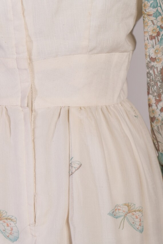 Large RARE STUNNING Vintage HIPPIE Wedding Dress … - image 8