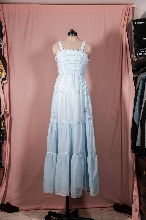XXS Petite Vintage Gunnesax-style Dress / Dusty B… - image 3