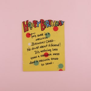 Vintage Funny Birthday Card / Funny 1960&#39;s Birthday Card