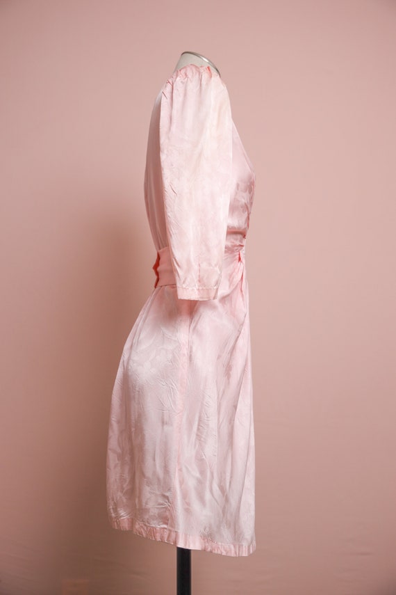 Vintage Pink 1940's Pink Silk Evening Dress / Siz… - image 9