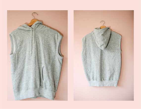 Vintage Grey 1980s sleeveless sweatshirt  Size M … - image 1