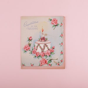 Pastel de bodas vintage Tarjeta de felicitación