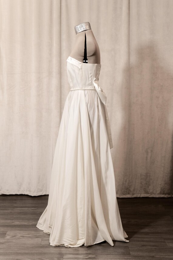 Vintage Ball Gown Strapless Blue Long Prom Dresses 1950s Retro Evening Dress C3736