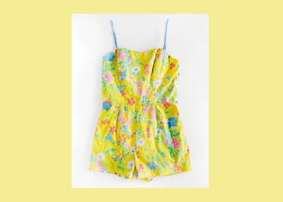 Sea Waves Floral Swimsuit / Vintage Swimsuit / Vin