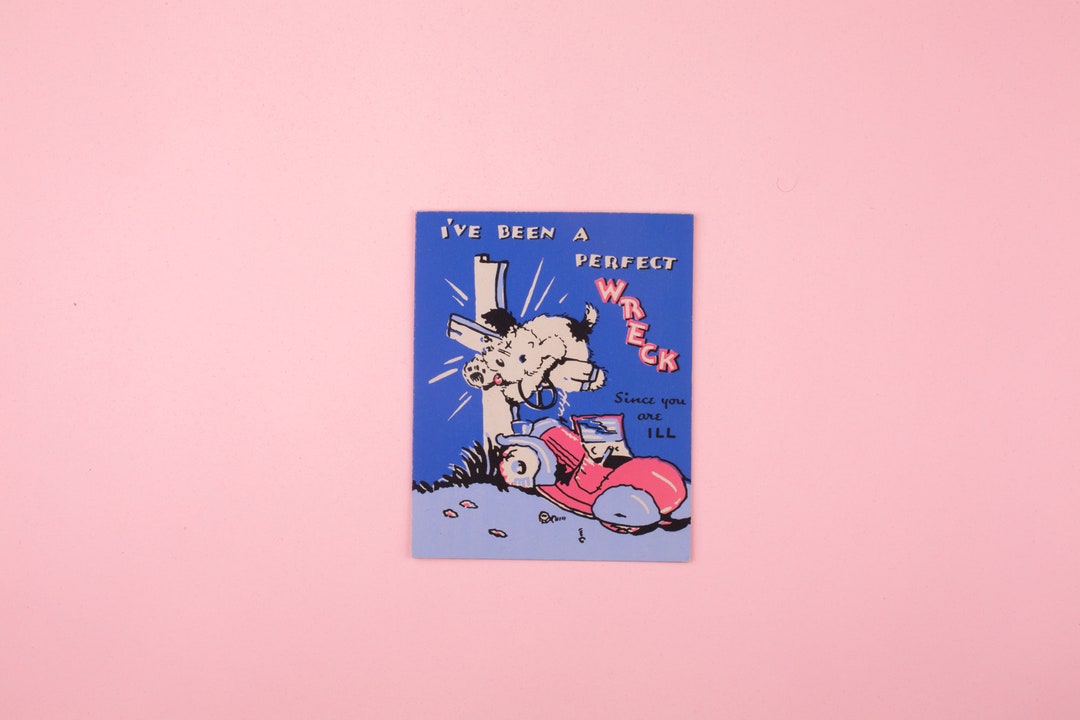 Vintage Get Well Soon Card / Brighten Your Day Card - Etsy