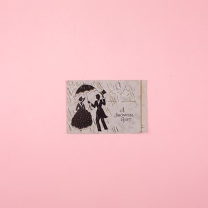 Vintage Bridal Shower Card / Vintage Silhouette Card