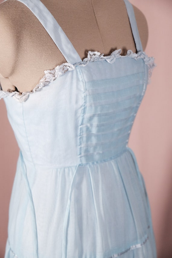 XXS Petite Vintage Gunnesax-style Dress / Dusty B… - image 6