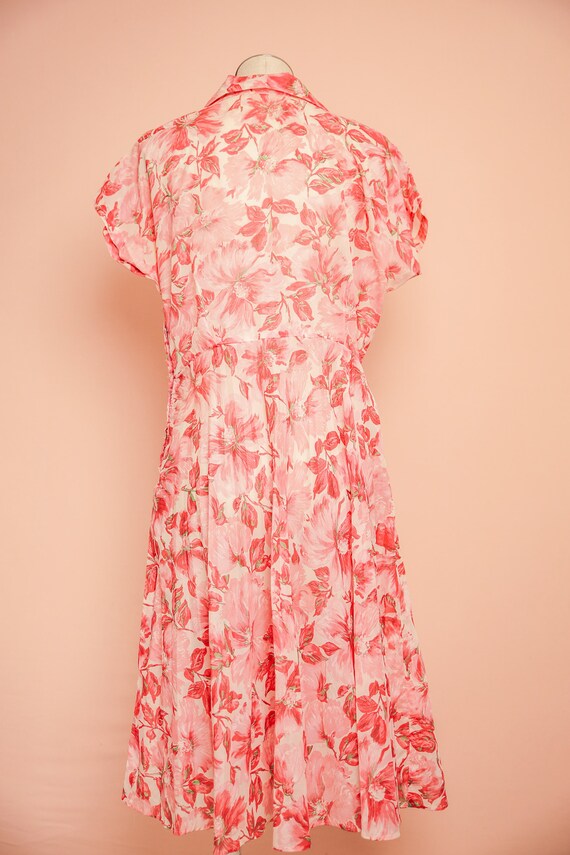 Rare Vintage XXL plus size 1950s floral dress size X… Gem