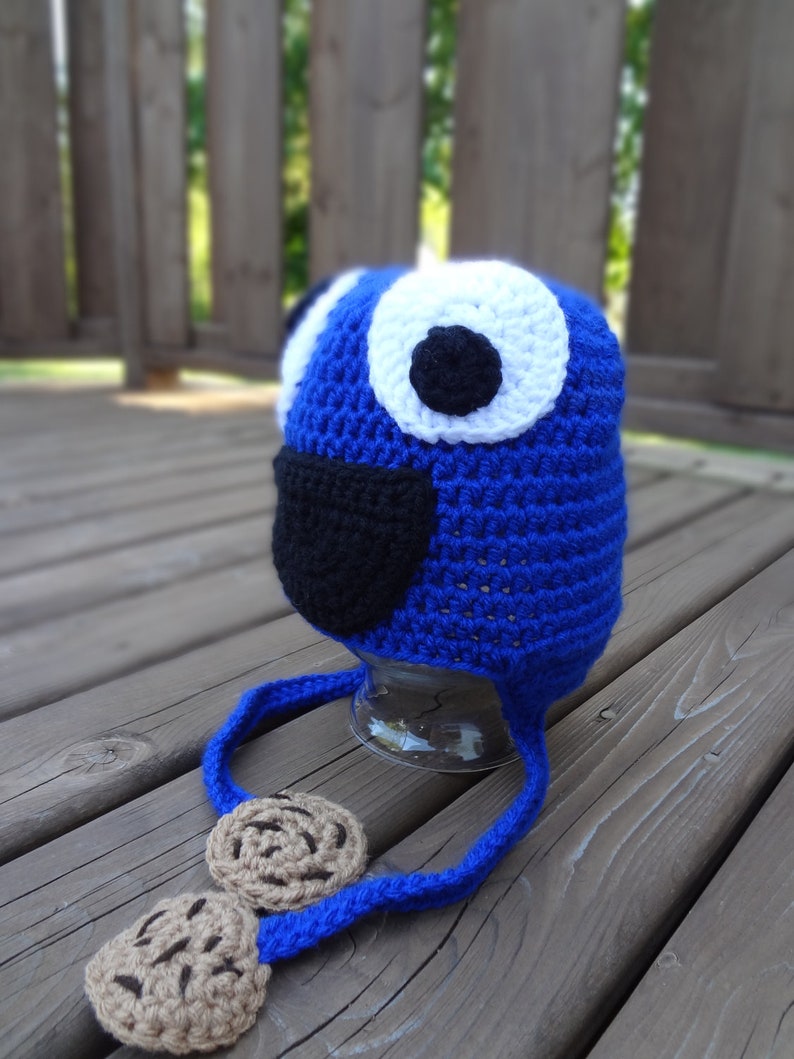 Cookie Monster Crochet Hat PATTERN Five Sizes Instant - Etsy Ireland