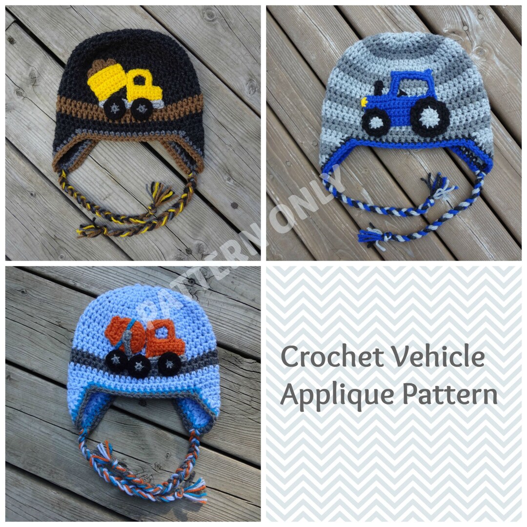Crochet Vehicle Applique Patterns, PDF, Instant Download Etsy