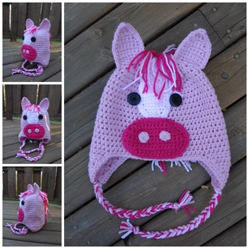 Horse Hat Crochet PATTERN PDF 6 Sizes Instant Download Etsy España