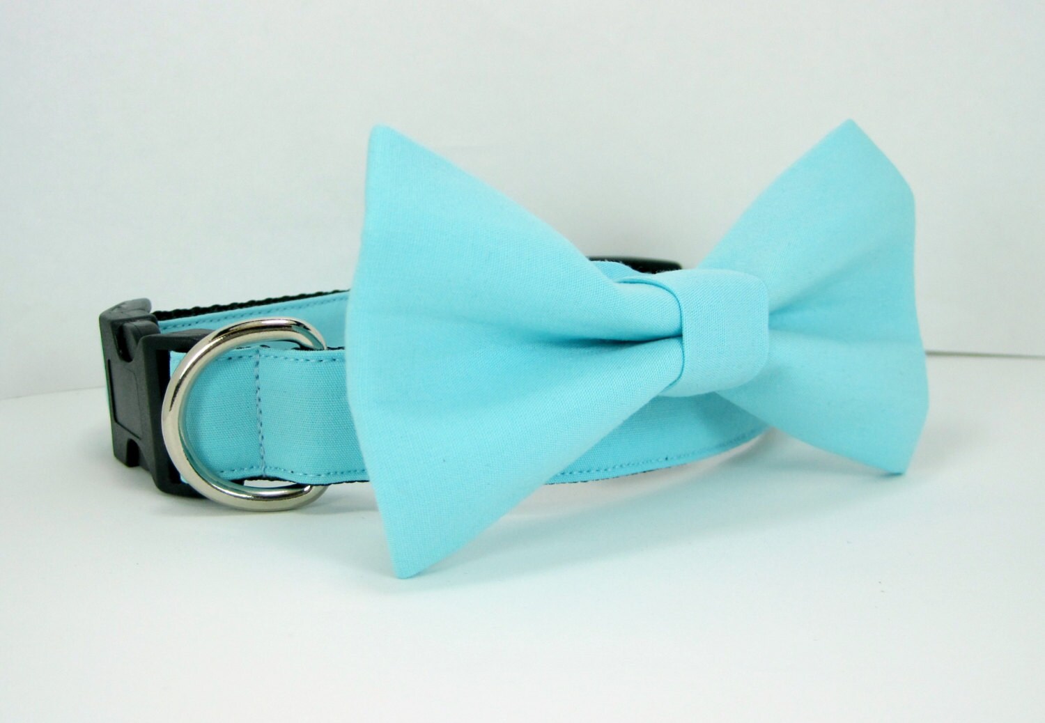 Wedding Dog Collar Turquoise Blue Dog Collar With Bow Tie Set Etsy