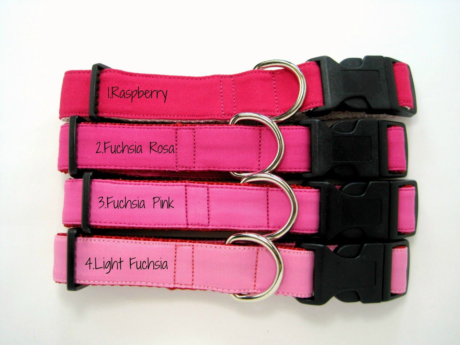 fuchsia dog collar