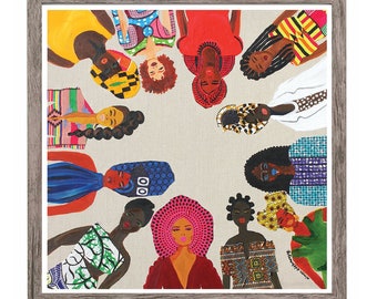 Black Girl Magic Celebration - African Fashion - Art Print Wall Art