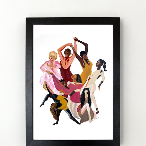Modern Women Dancers - Art Print