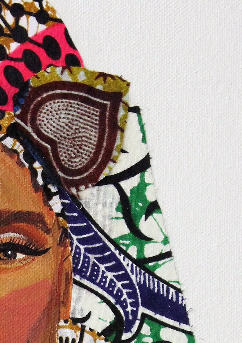 Locks Woman in Colourful head wrap Wall Art Print image 5
