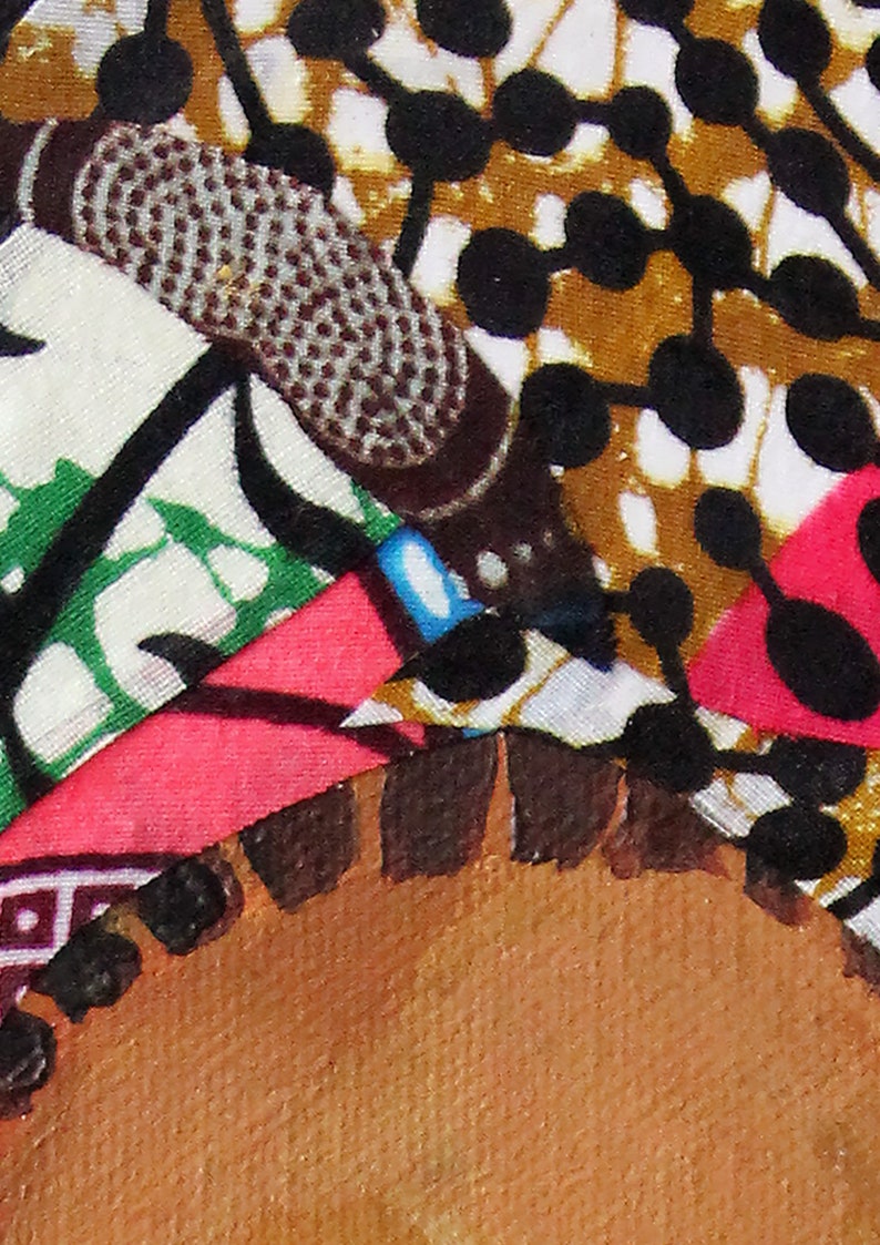 Locks Woman in Colourful head wrap Wall Art Print image 7