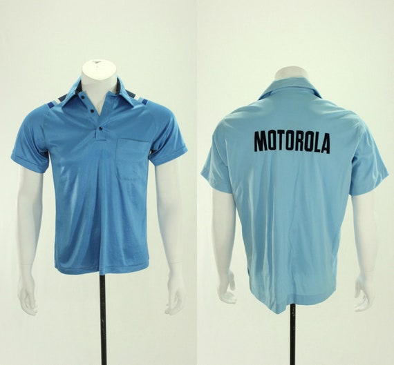 60's Motorola Bowling Shirt L