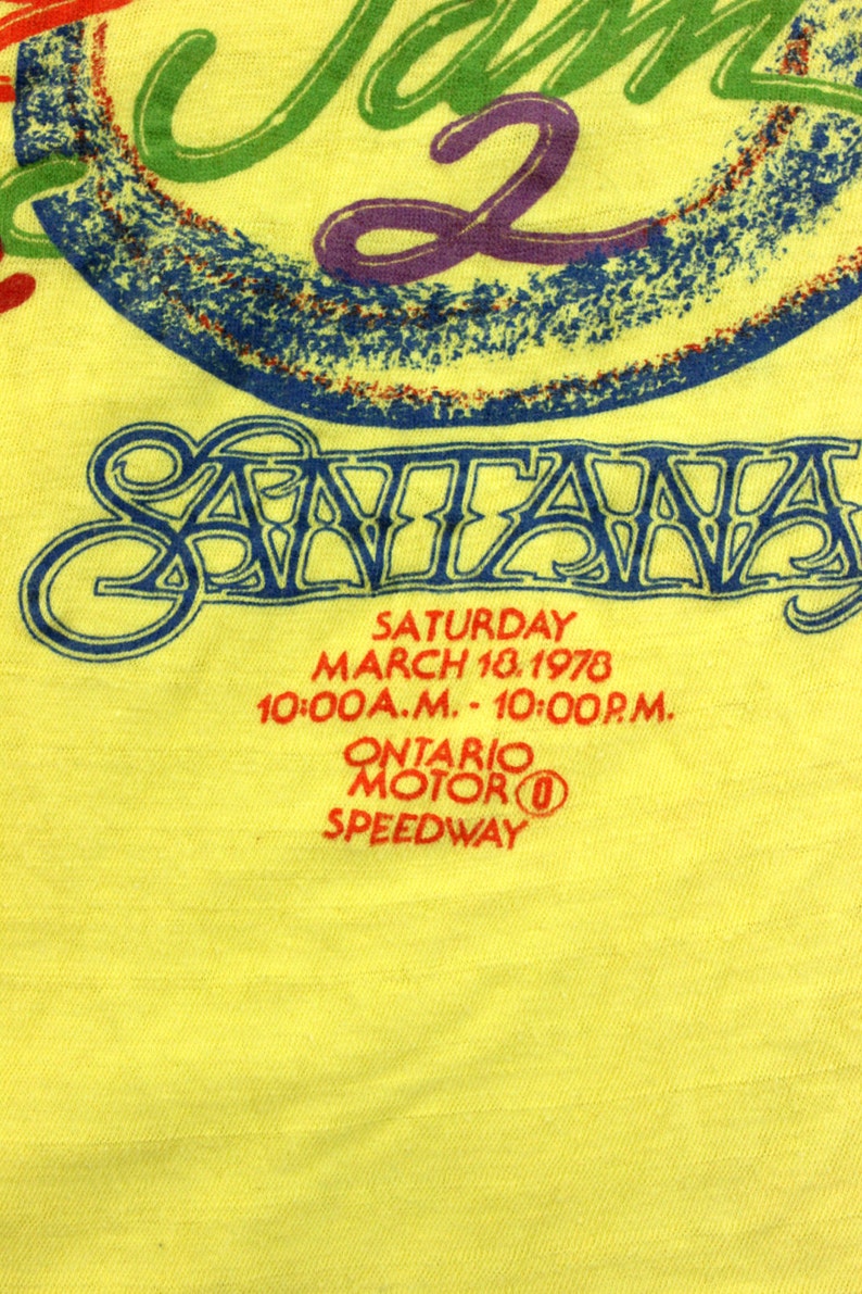 1978 California Jam 2 Festival Tshirt Aerosmith Santana Ted Etsy