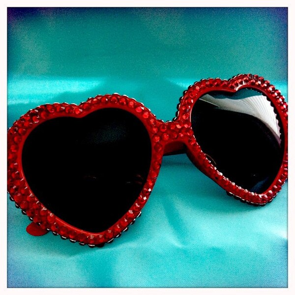 Rhinestone Heart Sunglasses