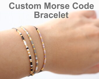 Custom Morse code Bracelet, Sorority Bracelets, Morse code bracelets, Family bracelet, personalized gift, personalized bracelet