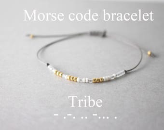 Morse Code Tribe Bracelets, Tribe Bracelets, Sorority Bracelets, Morse code bracelets, inspiration