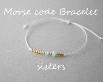 Morse Code Sisters Bracelets, Friendship Bracelets, Sorority Bracelets, Morse code bracelets, Sisters bracelet