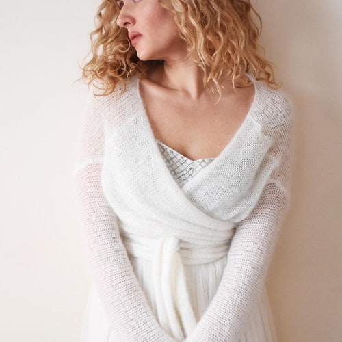 Mohair Bridal Cardigan Ballerina Wrap 