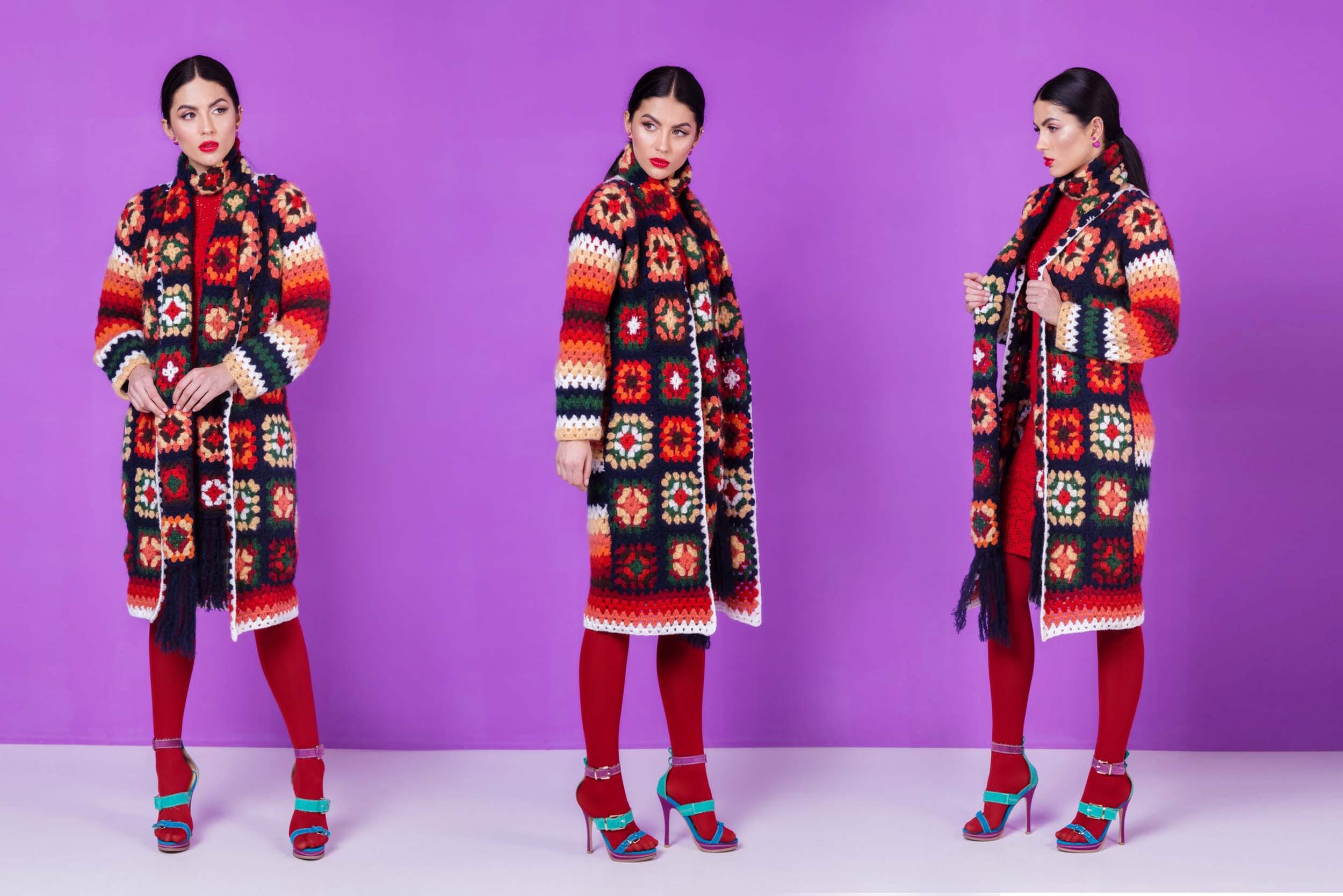 longline crochet cardigan