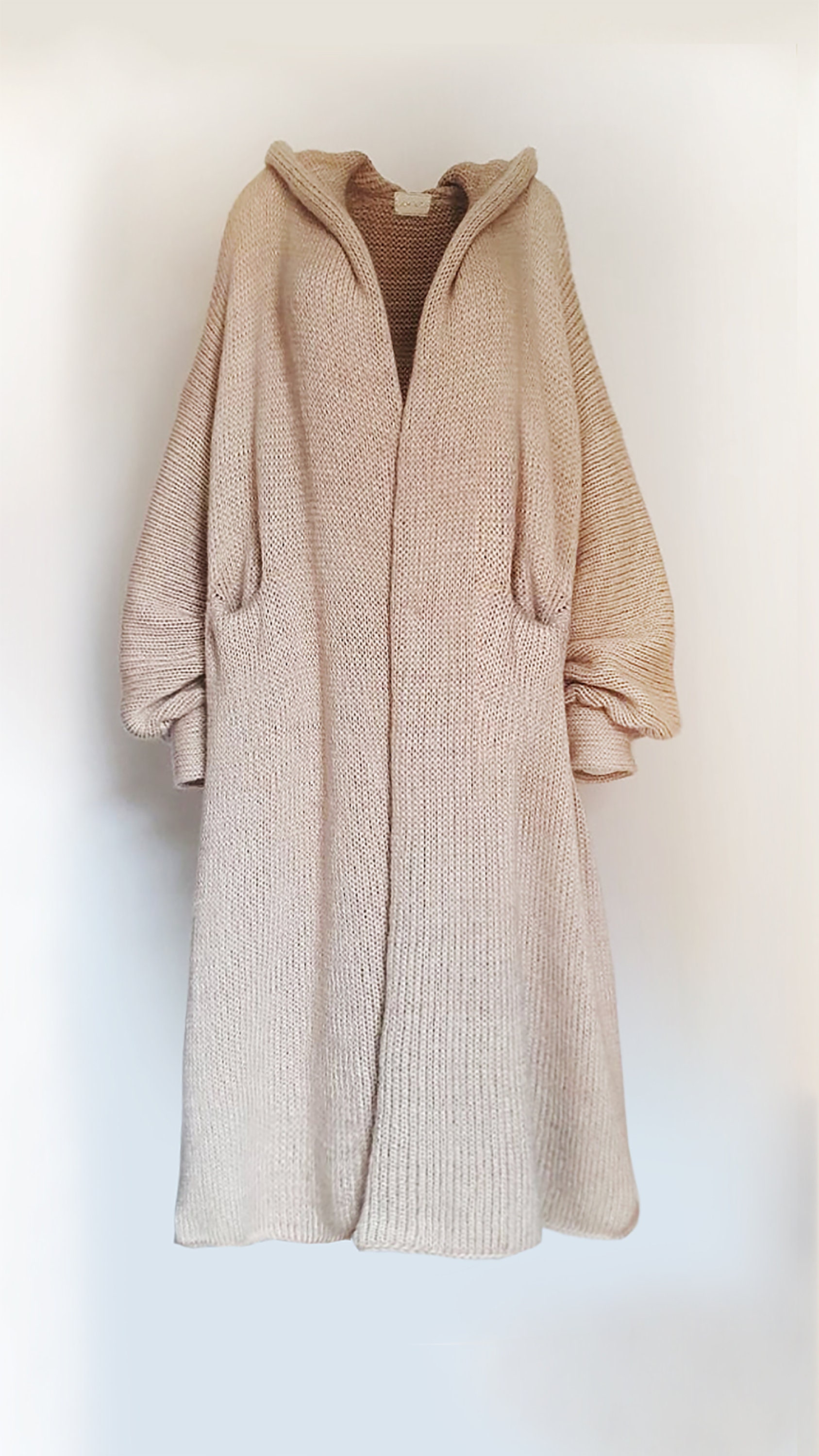 Knit Cardigan Chunky Knit Cashmere Blend Long Cardigan | Etsy UK