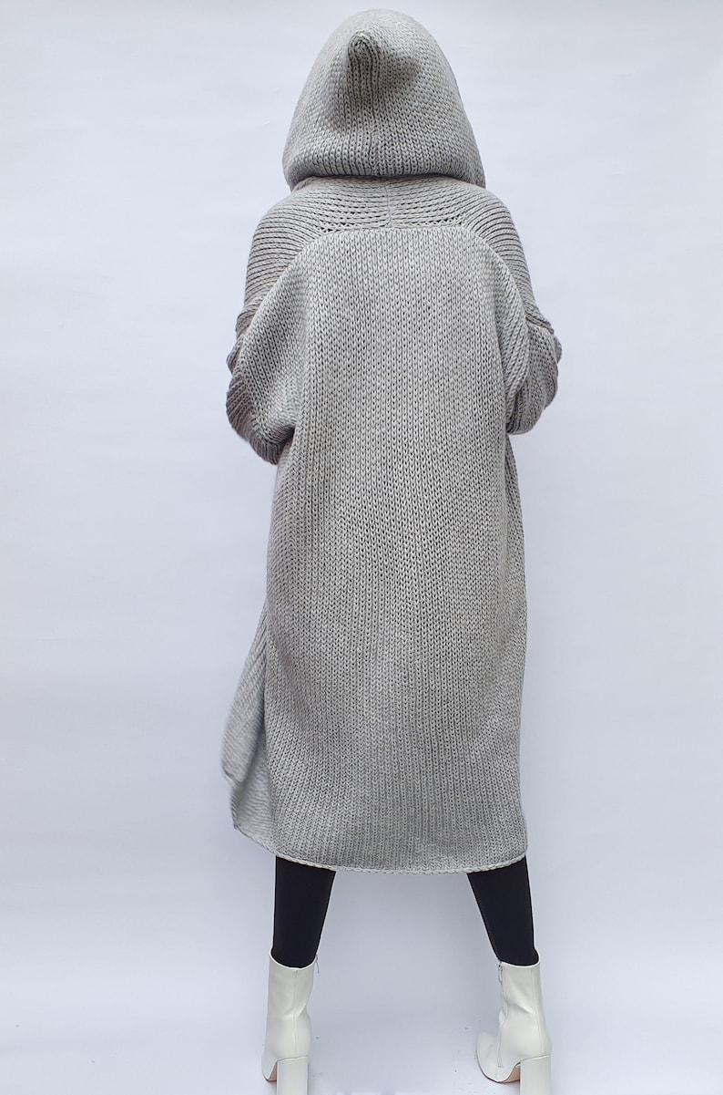 Cashmere blend cardigan long hooded cardigan maxi coatigan | Etsy