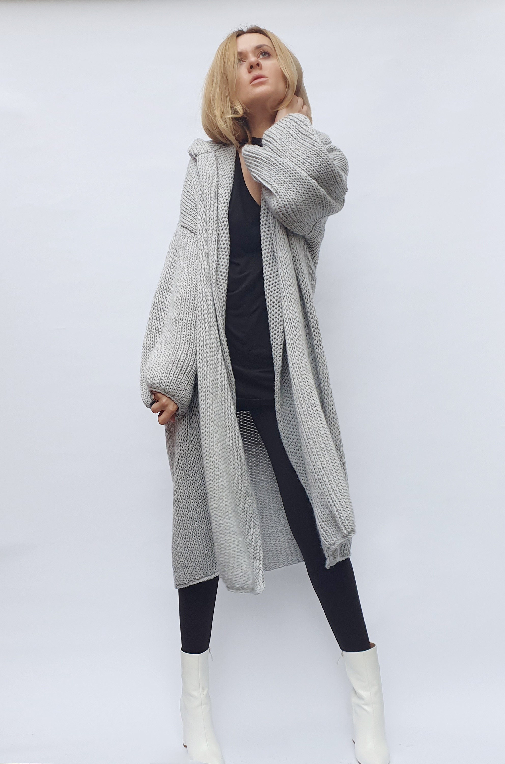 Cashmere Blend Cardigan Long Hooded Cardigan Maxi Coatigan - Etsy