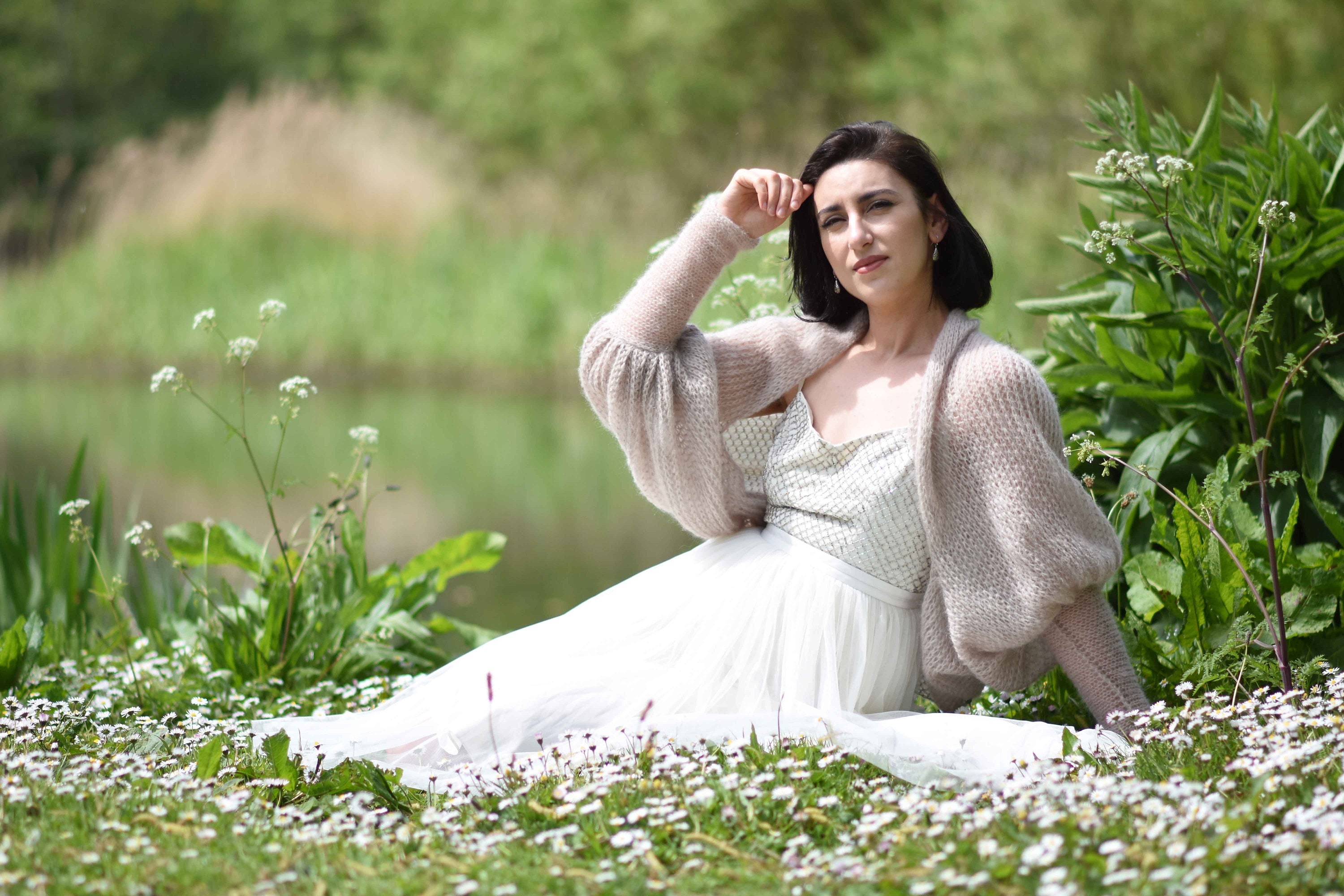Mohair Bridal Cardigan Oversized Bolero 