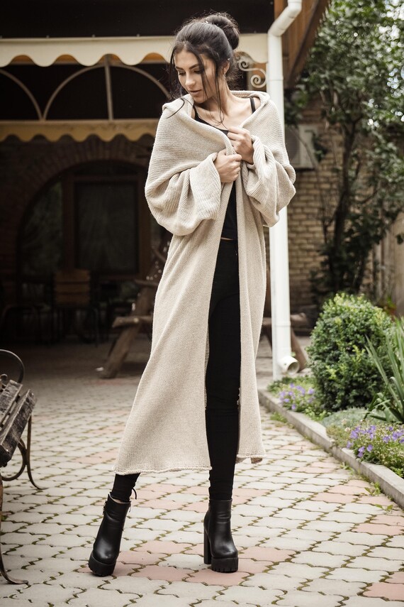 Cashmere Blend Long Cardigan Cashmere Chunky Sweater Coat - Etsy