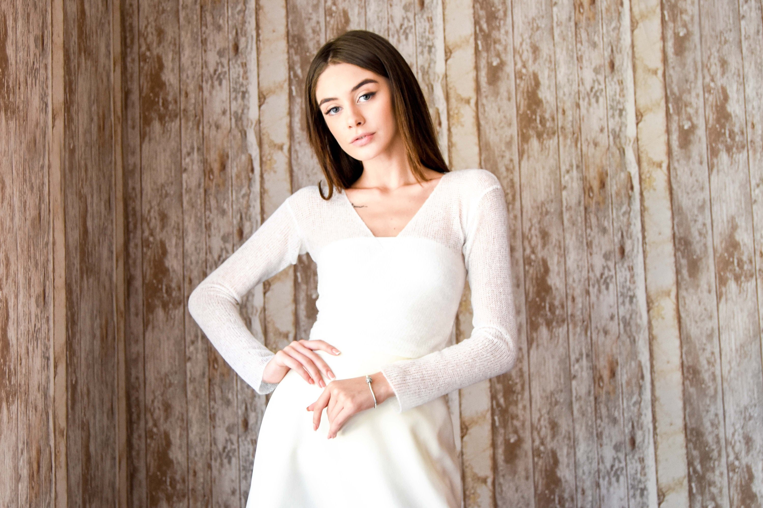 sweater top wedding dress