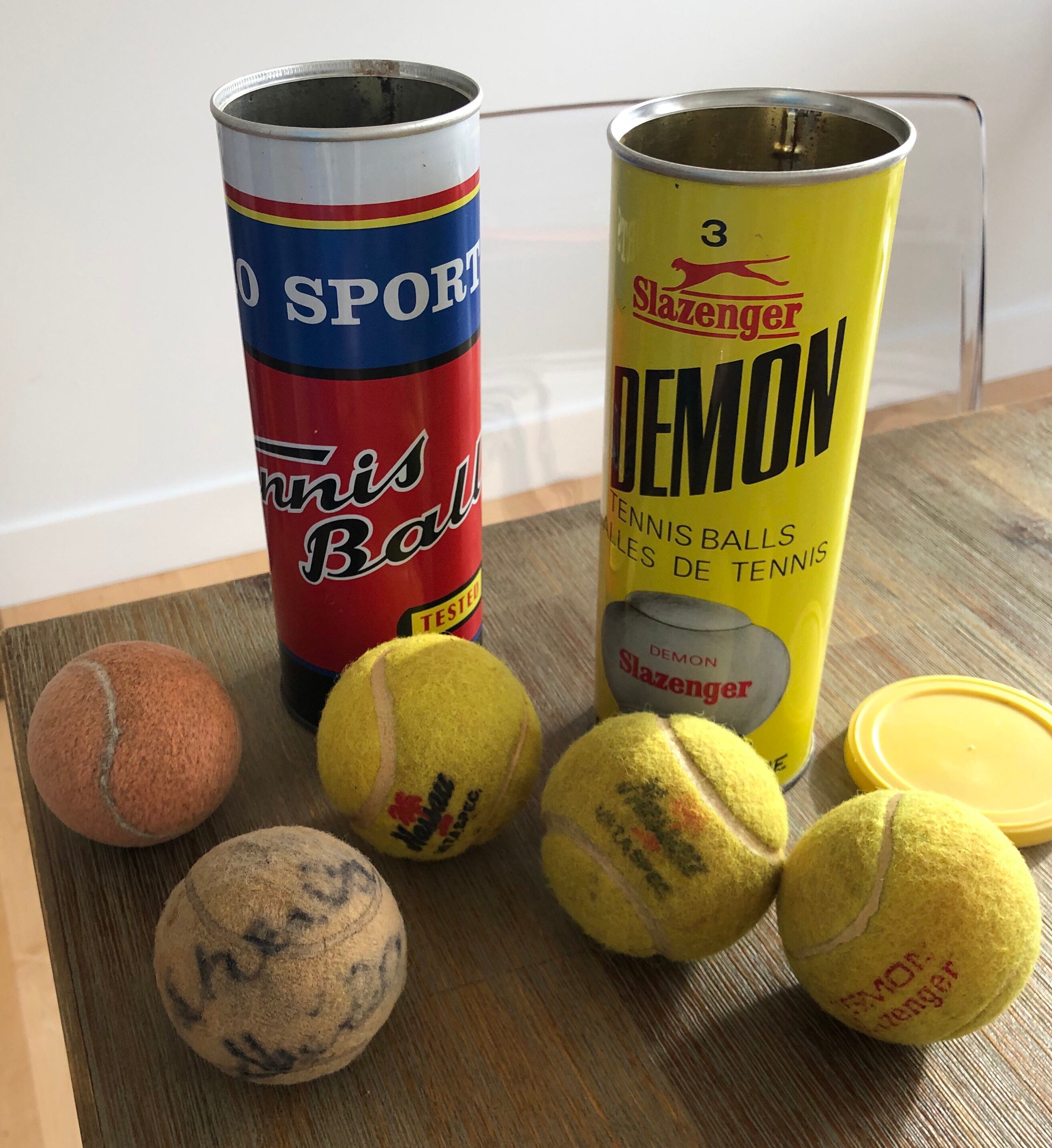Vintage tennis balls in cans Etsy
