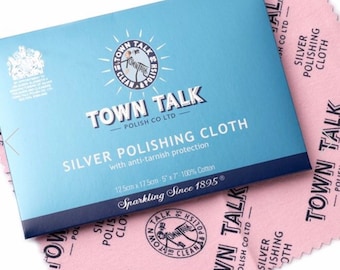 Town Talk Silver Polishing Cloth: Anti-Tarnish Protection (17.5x12.5cm)