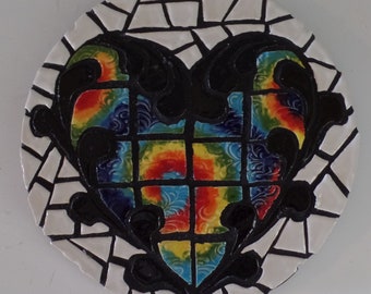 Tie Dye Fancy Heart Mosaic