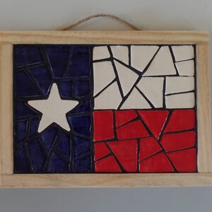 Framed Texas Flag Earthenware Mosaic