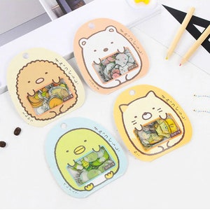 Sumikko Gurashi Clear PVC Sticker Flakes, 50/pack, Kawaii Stationery, Planner Scrapbook Diary Resin Decorating, Corner Friend Japanese