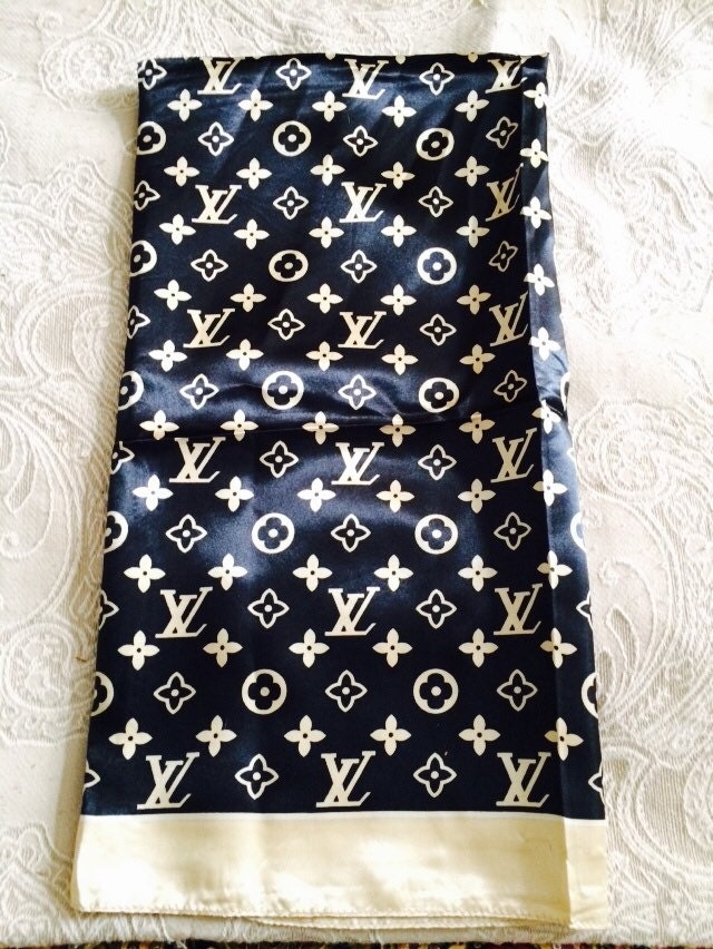 LV Print Luxury Silk Scarf - Absolutely Desi