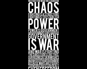 Ich bin ein Anarchist Ich glaube, dass es keine Regeln nur Chaos geben sollte - Tshirt Versandkostenfrei