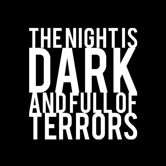 The Night Is Dark And Full Of Terrors Black Tshirt Free Etsy
