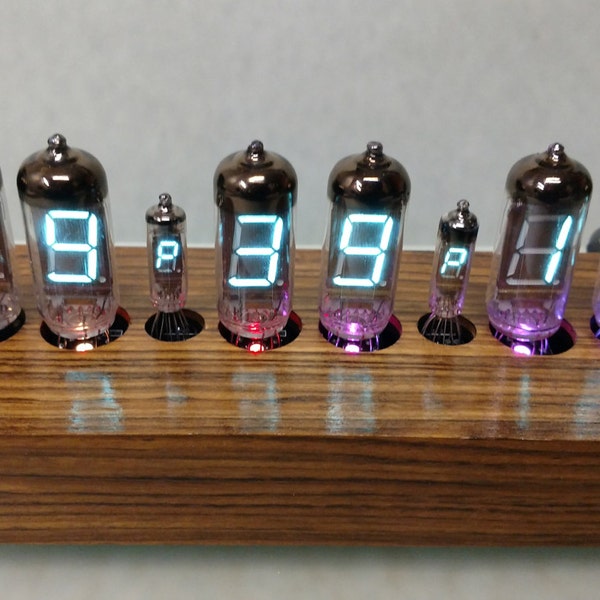6 Digit RGB VFD Tube Alarm Clock, Custom Case