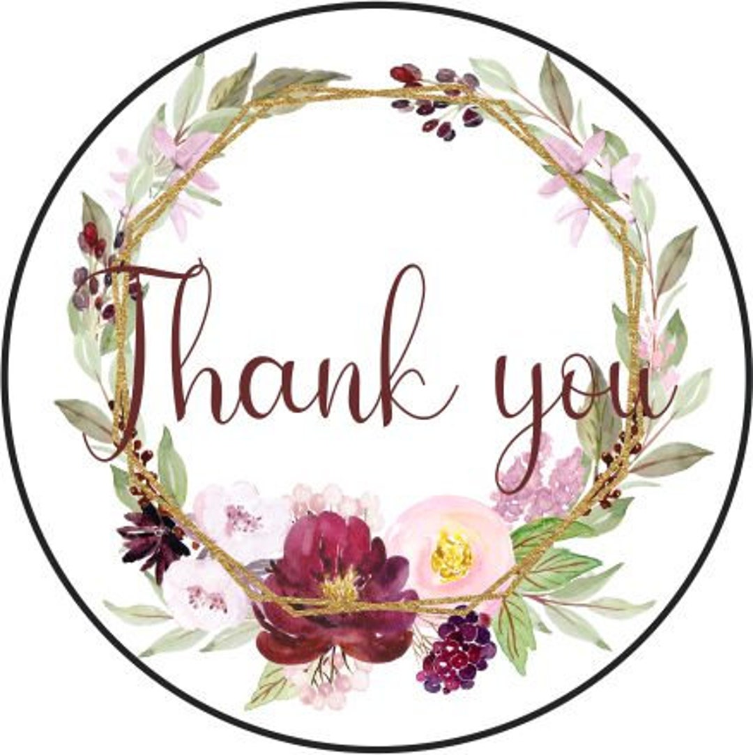 Thank You Tags Printable. 2 Round Tags. Instant - Etsy