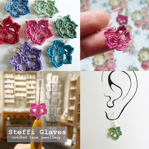 Micro crochet leaf earring pattern, Autumn leaf pattern tutorial, gifts for fall, crochet PDF pattern digital download, Thanksgiving DIY