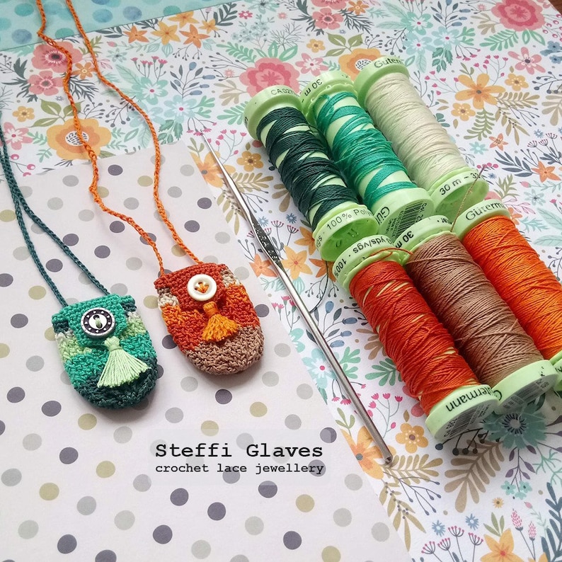 PDF download tiny crochet handbag boho festival necklace easy crochet bag tutorial Crochet bag pendant pattern crochet keepsake DIY