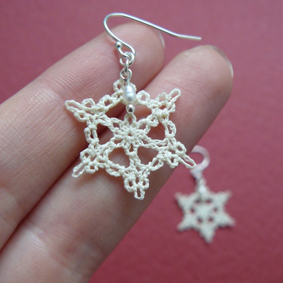 Lacy Snowflake Sterling Silver Earrings Lacy Snowflake Sterling Silver Earrings