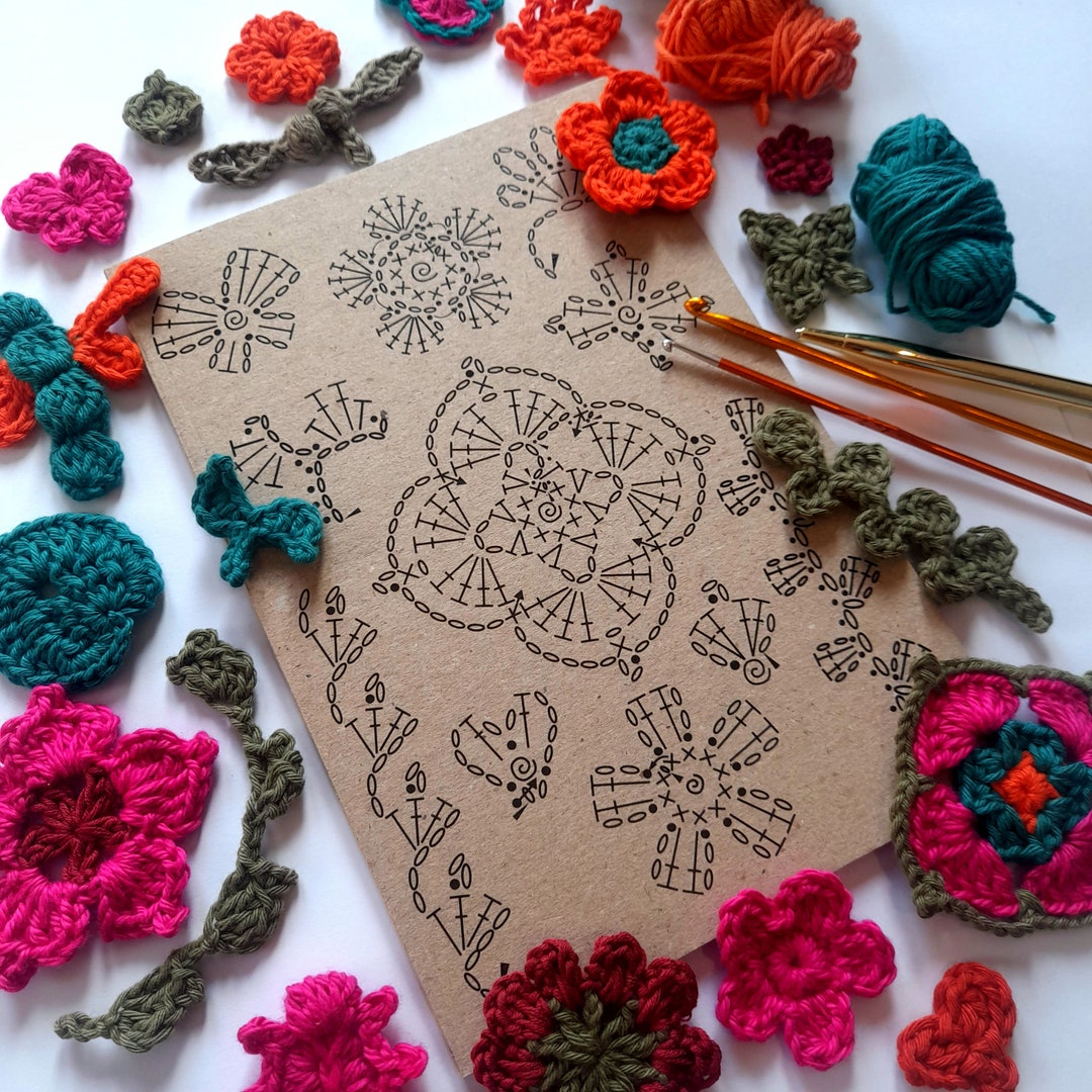 A5 Notebook With Printed Crochet Diagram Design + Free Digital PDF ...